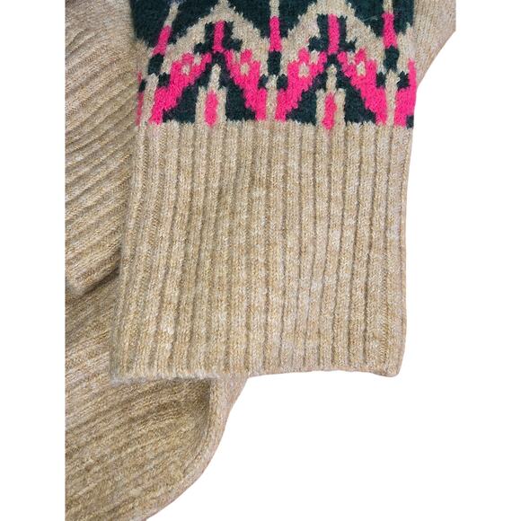 Vince Camuto Womens Scandinavian Geometric Winter Sweater Soft Sz Small - Picture 5 of 5